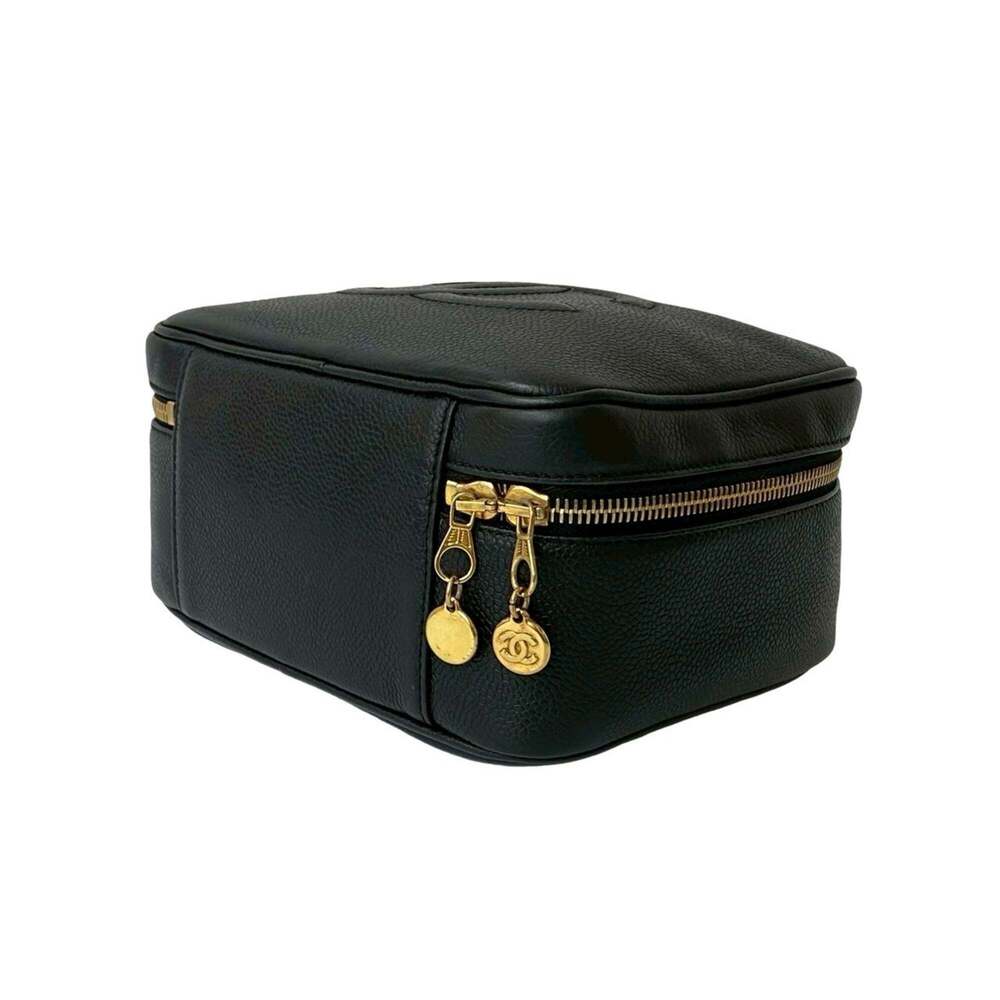 CHANEL Black Caviar Leather Logo Shoulder Bag - Picture 8 of 10
